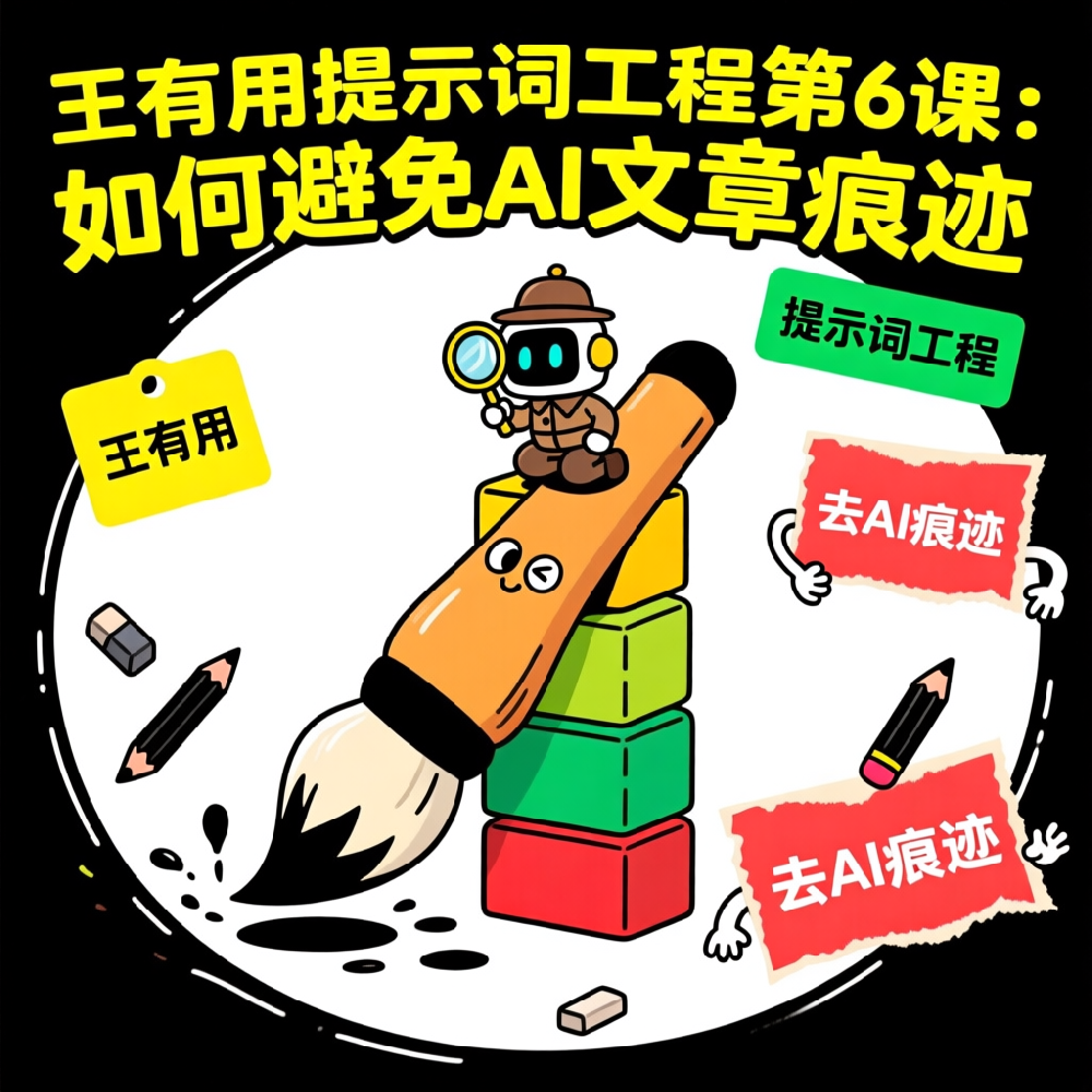 王有用提示词工程第6课：如何避免AI文章痕迹 - 专业整理